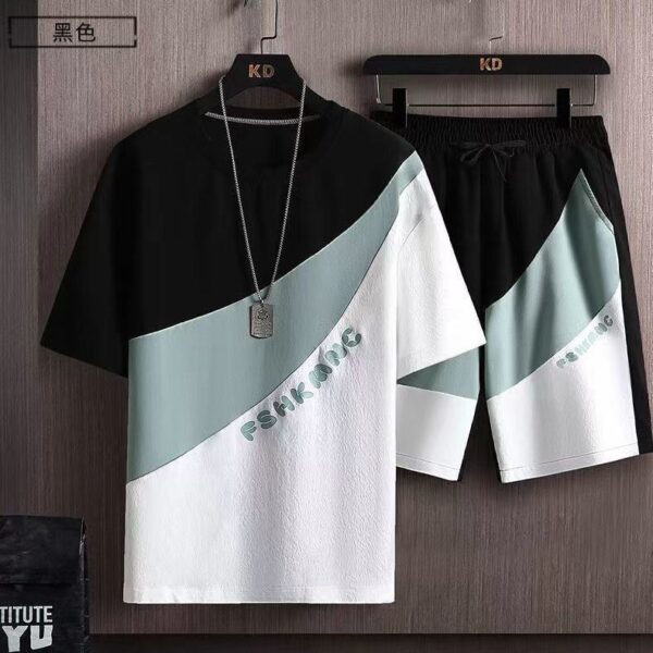 Casual short-sleeved shorts suit men's | 1055 - Image 3