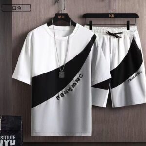 Casual short-sleeved shorts suit men's | 1055