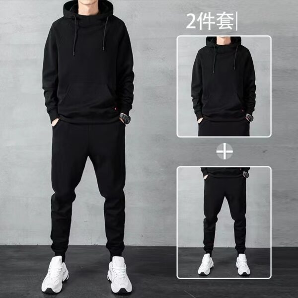 casual sports suit men's loose large size cardigan sweater daily simple zipper suit two-piece trousers | 1024