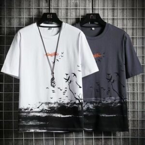 Short-sleeved men's thin and simple | 1087
