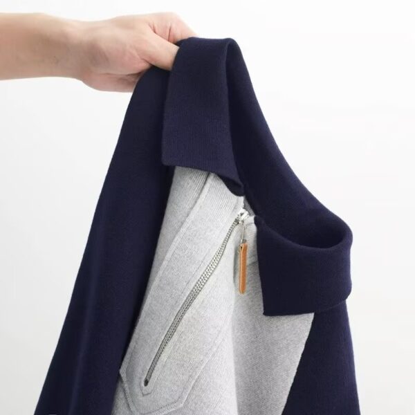 korean version new casual polo neck pullover sweater fall winter | 8520 - Image 3