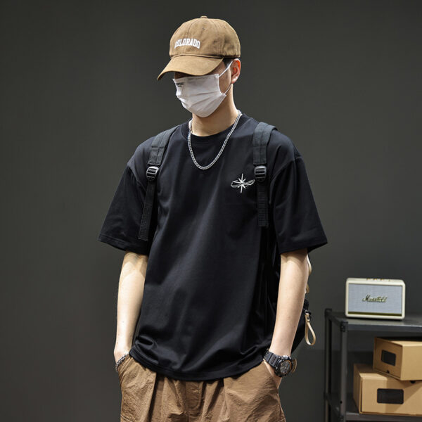 240G heavyweight long-staple cotton short-sleeved T-shirt | 8505 - Image 4