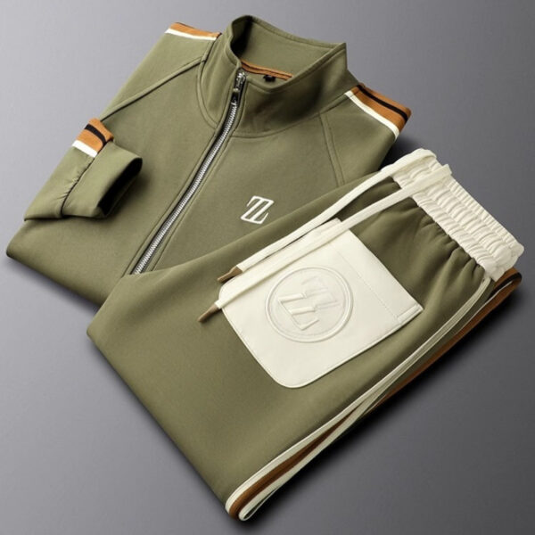 trendy fashion sportswear long sleeve straight pants two-piece suit | 1120 - Image 4