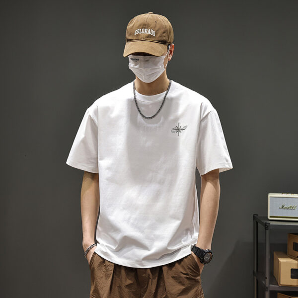240G heavyweight long-staple cotton short-sleeved T-shirt | 8505 - Image 2