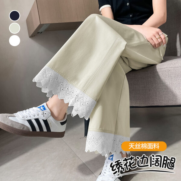 new high waist wide leg straight leg pants | 7006 - Image 3