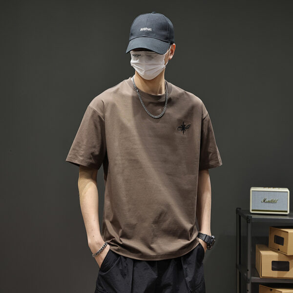 240G heavyweight long-staple cotton short-sleeved T-shirt | 8505 - Image 3
