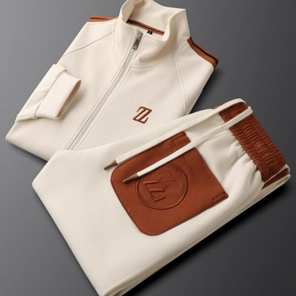trendy fashion sportswear long sleeve straight pants two-piece suit | 1120 - Image 2