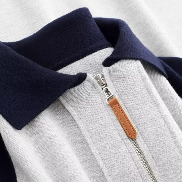 korean version new casual polo neck pullover sweater fall winter | 8520 - Image 4