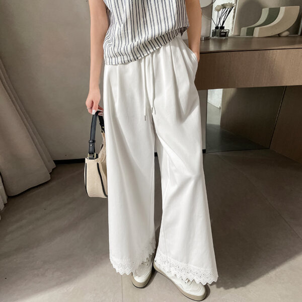 new high waist wide leg straight leg pants | 7006 - Image 2