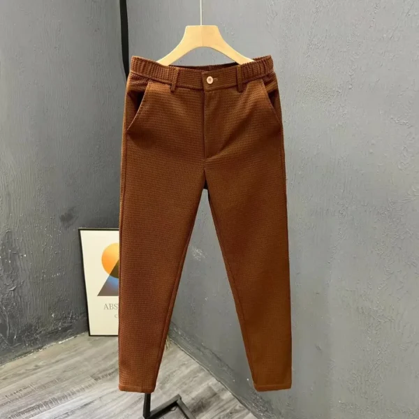 men's casual pants summer fashion slim straight trousers | 1164 - Image 2