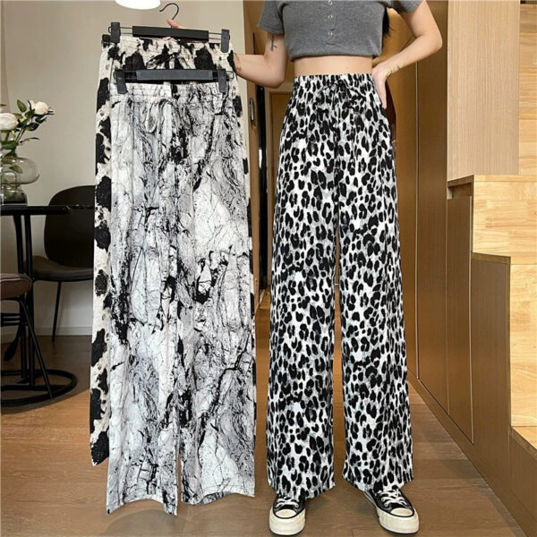 women's summer thin printing straight-tube mopping casual pants | 1170 - Image 12