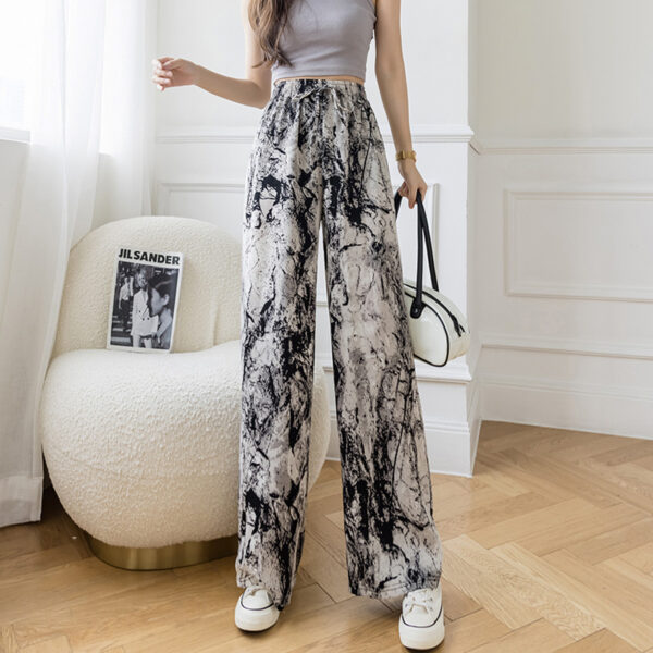 women's summer thin printing straight-tube mopping casual pants | 1170 - Image 11