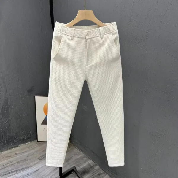 men's casual pants summer fashion slim straight trousers | 1164 - Image 4
