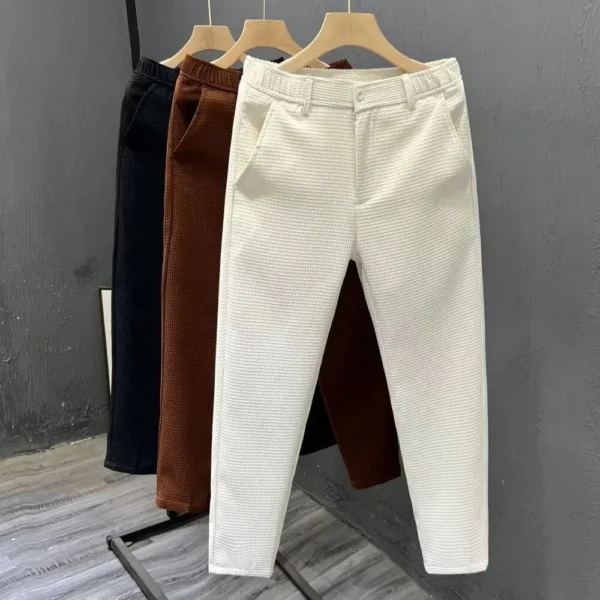 men's casual pants summer fashion slim straight trousers | 1164