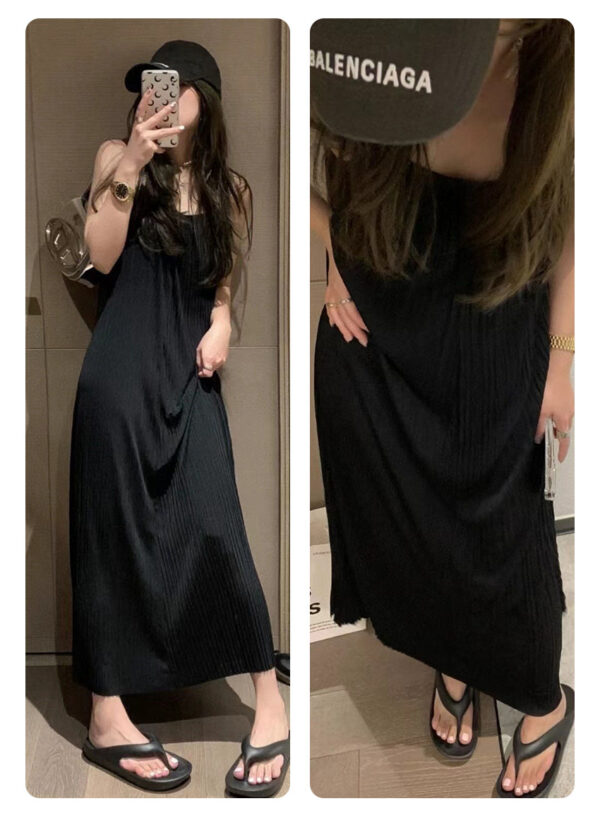 Loose Pleated Slip Skirt High-grade dress | 1144 - Image 6