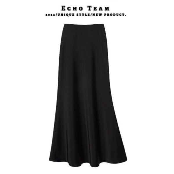 drape A-line mermaid skirt midi commuter Korean version | 1150 - Image 9