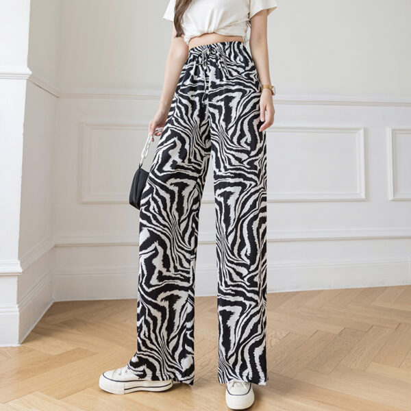 women's summer thin printing straight-tube mopping casual pants | 1170 - Image 2