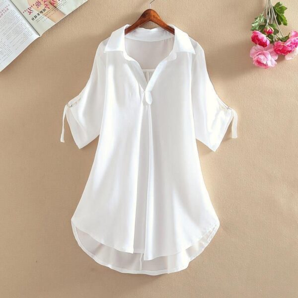 loose waist shows thin chiffon top women's trend | 1173 - Image 4