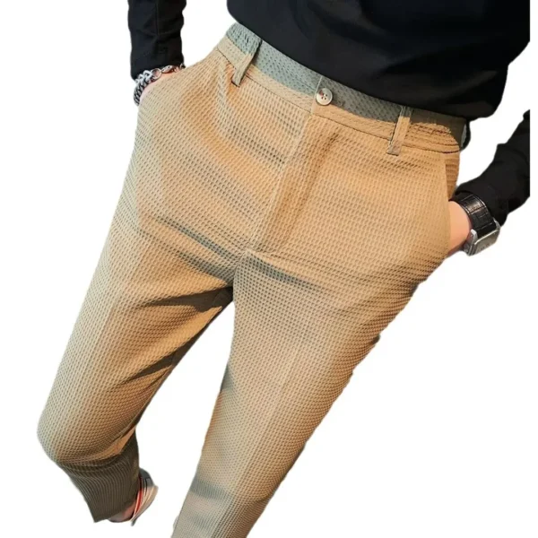 men's casual pants summer fashion slim straight trousers | 1164 - Image 5