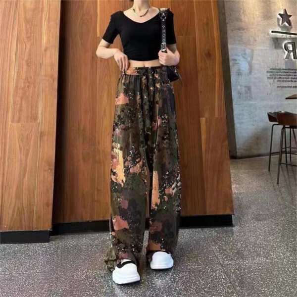 women's summer thin printing straight-tube mopping casual pants | 1170 - Image 18