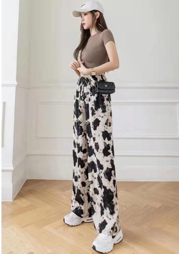 women's summer thin printing straight-tube mopping casual pants | 1170 - Image 16