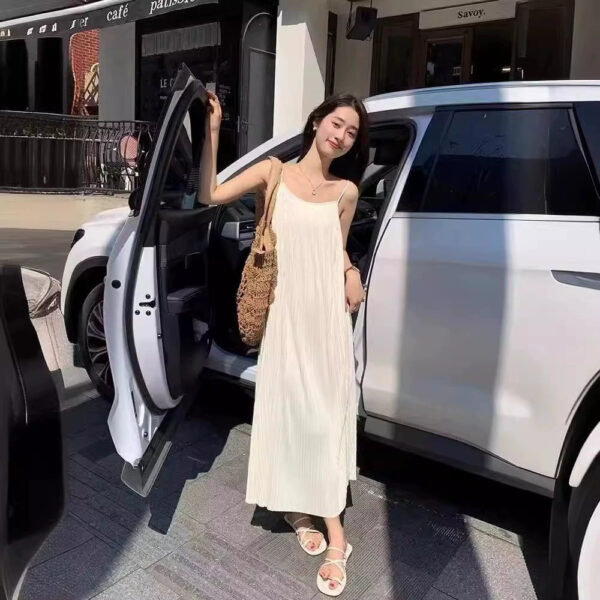 Loose Pleated Slip Skirt High-grade dress | 1144 - Image 3
