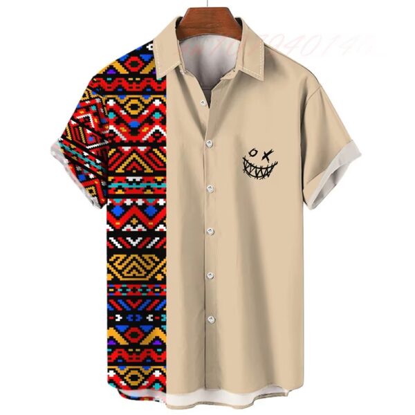 Breathable Linen Short Sleeve Fashion Short Sleeve Shirt Tops | 1167 - Image 5