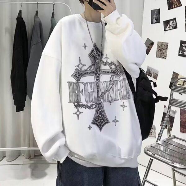 American casual loose long-sleeved pullover bottoming shirt | 1159 - Image 4