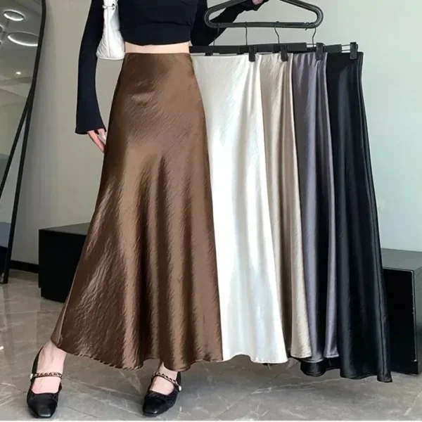drape A-line mermaid skirt midi commuter Korean version | 1150