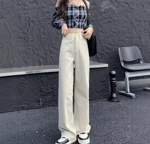 Loose Wide-legged Cowgirl Straight Leg Pants Women's Korean Version | 1151 - Image 3