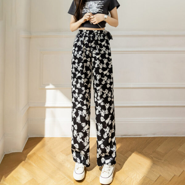 women's summer thin printing straight-tube mopping casual pants | 1170 - Image 15