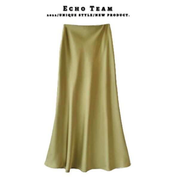 drape A-line mermaid skirt midi commuter Korean version | 1150 - Image 4