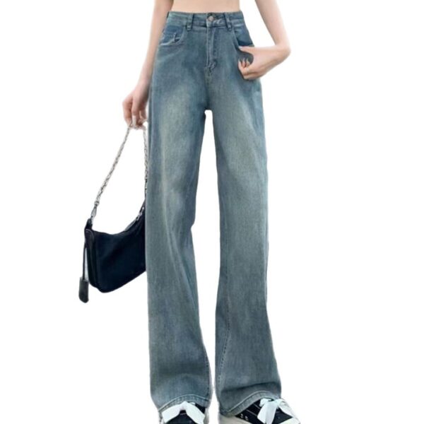 Loose Wide-legged Cowgirl Straight Leg Pants Women's Korean Version | 1151 - Image 5